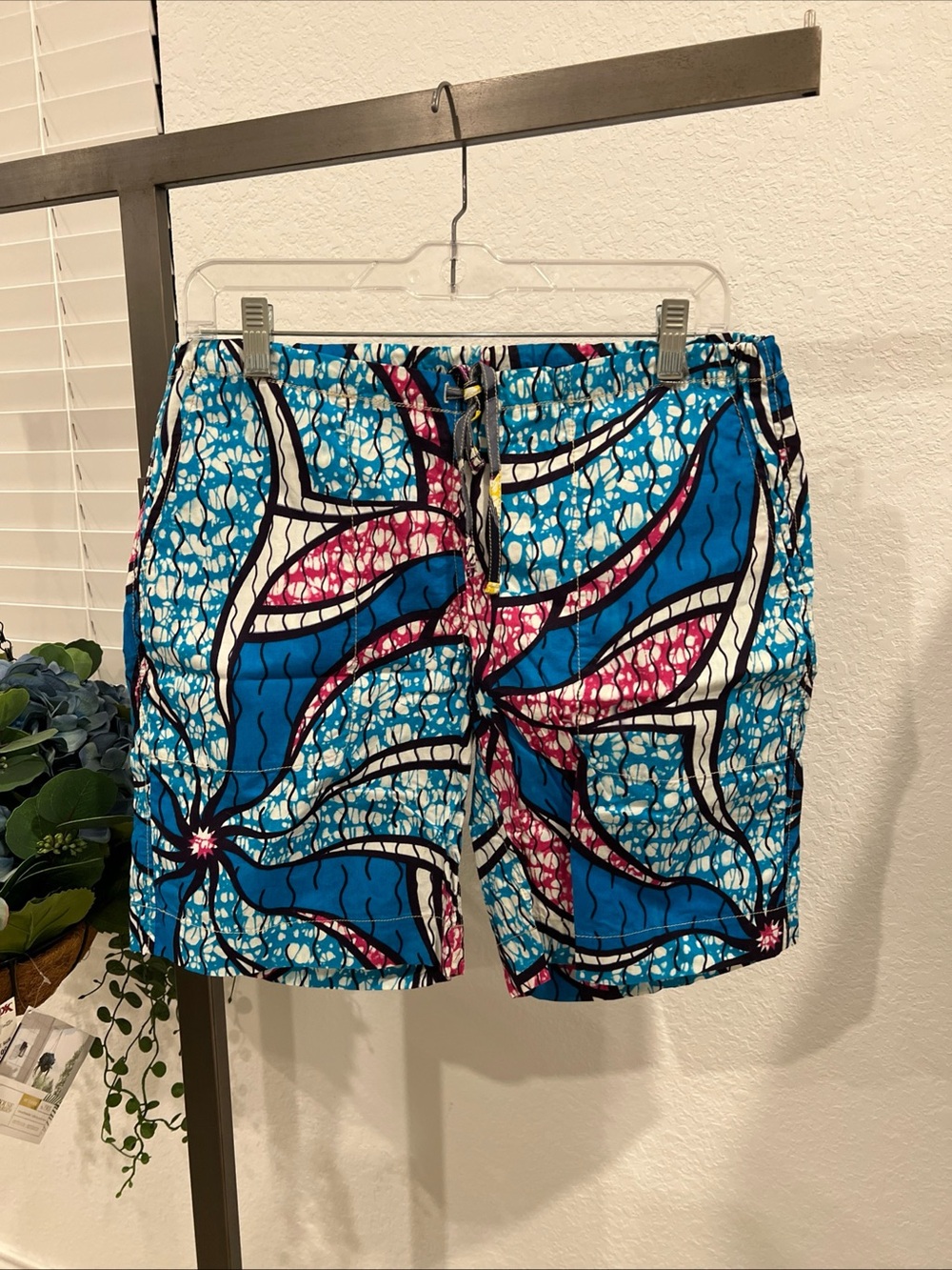 Men's Blue Floral Print Bermuda Shorts